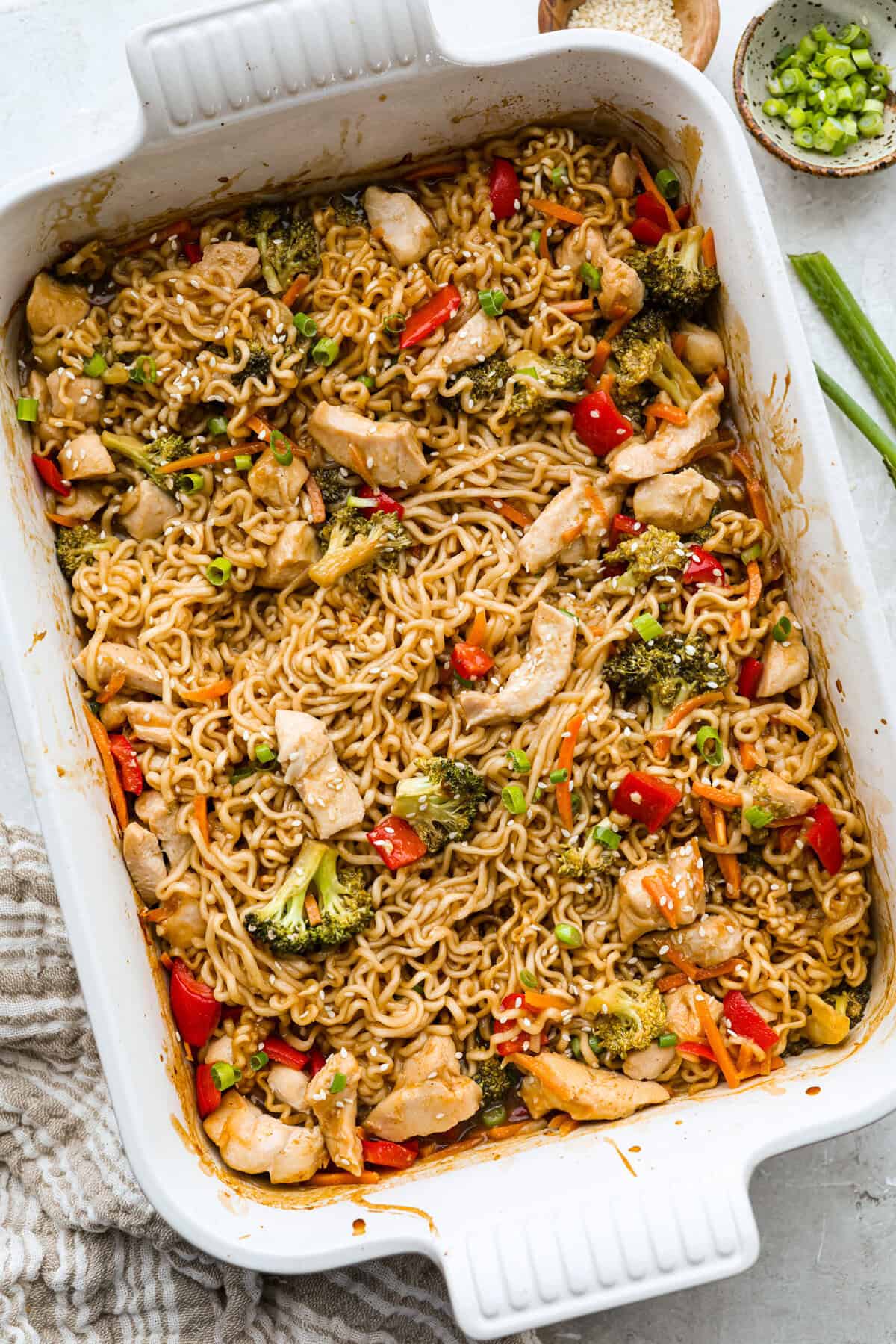 One Frying Pan Baked Ramen Noodles