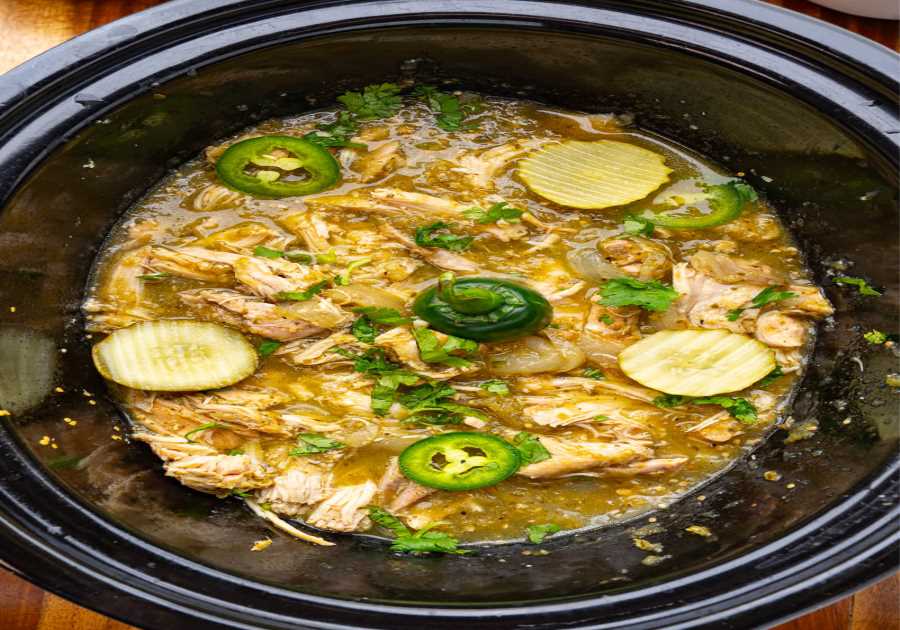 Slow Cooker Pickle Salsa Verde Hen