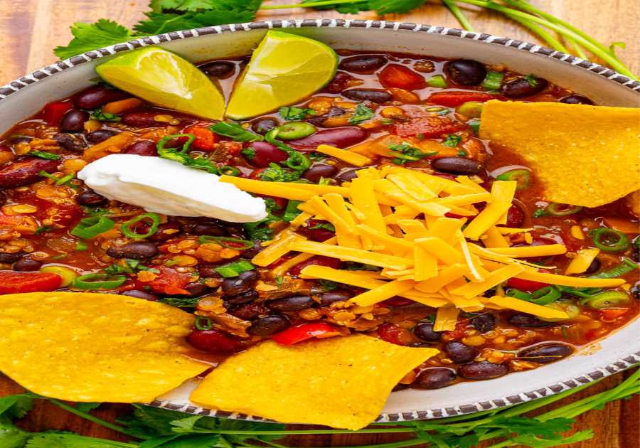 Bean and Lentil Quinoa Chili