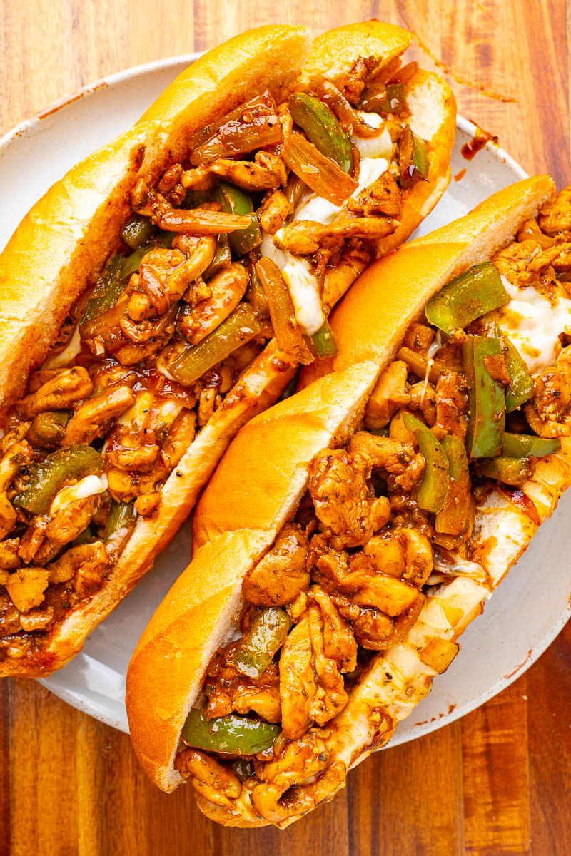 Buffalo Hen Cheesesteak Sandwiches
