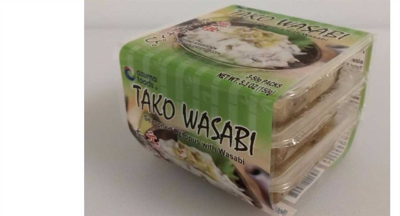 Wasabi octopus recalled because of undeclared allergen