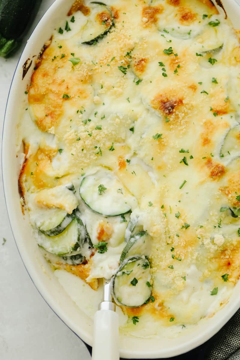 Crispy Parmesan Garlic Hen With Zucchini