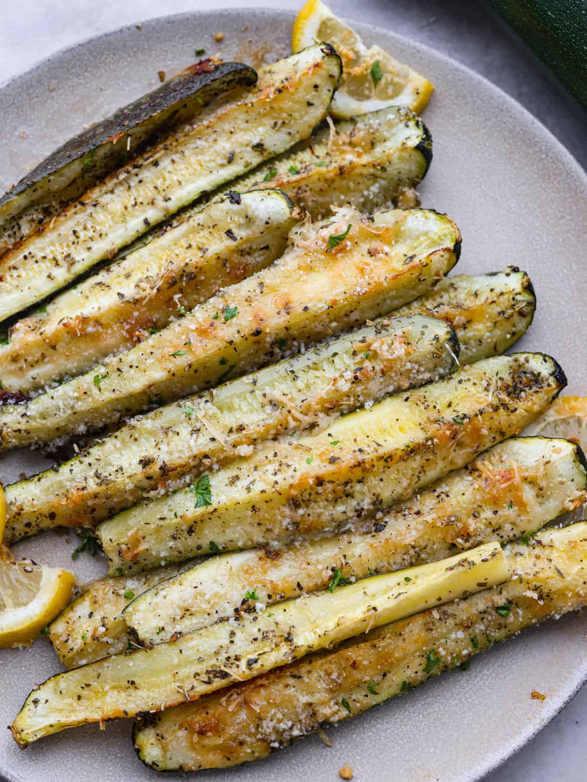 Crispy Parmesan Garlic Hen With Zucchini