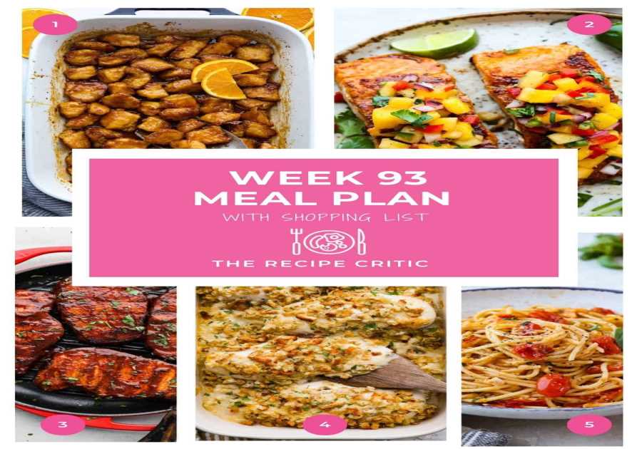 Weekly Dish Plan # 93.