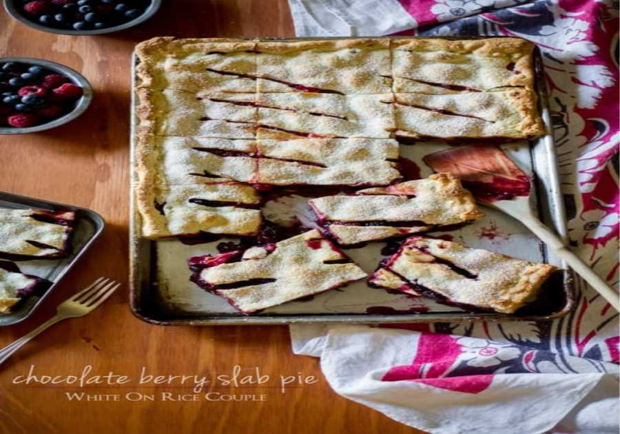 Chocolate Triple-Berry Piece Pie