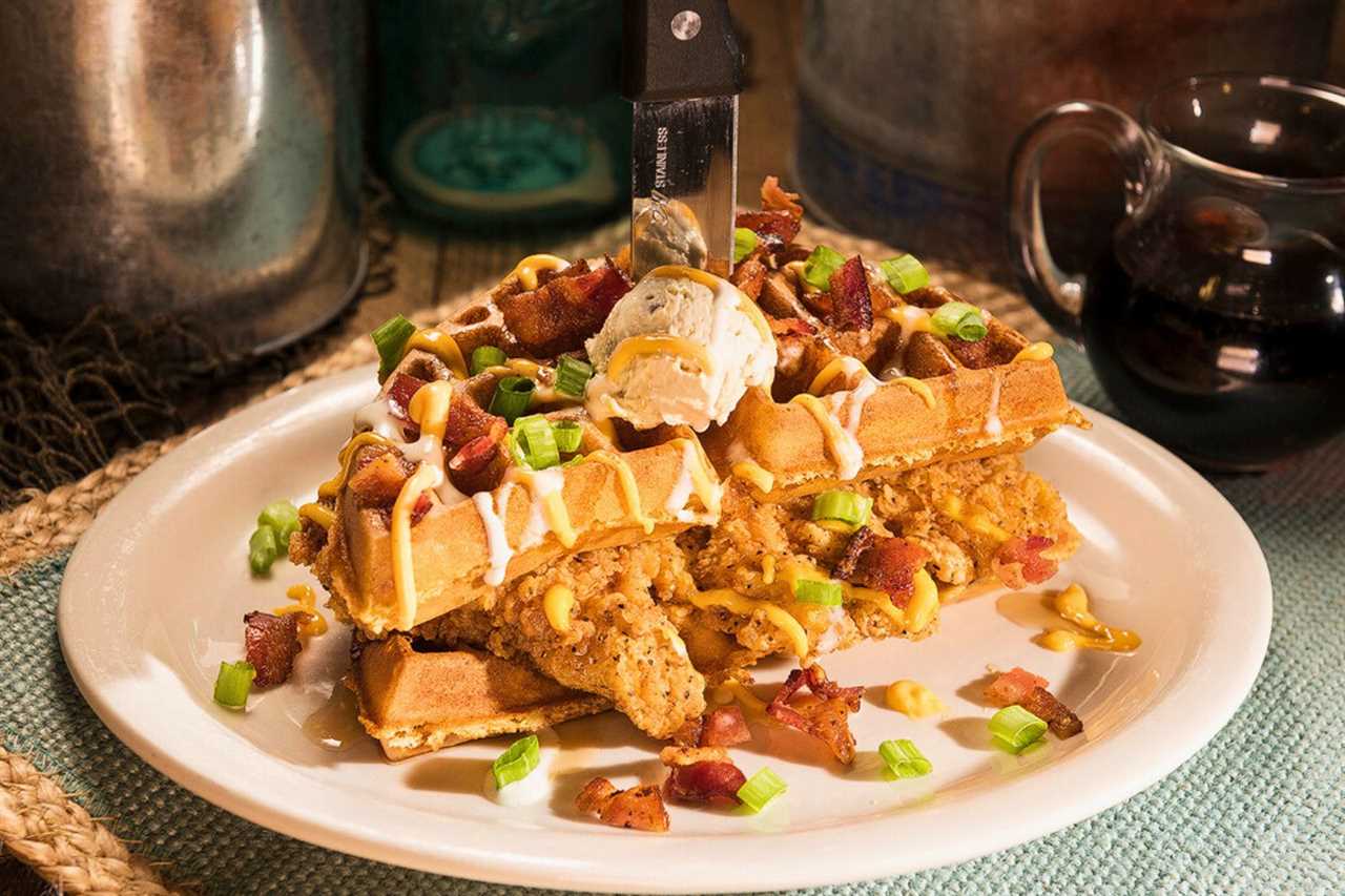 Huckleberry's Breakfast & Lunch Stacked Chicken and Waffles Huckleberry's Breakfast & Lunch Makes Oregon Debut in Gresham