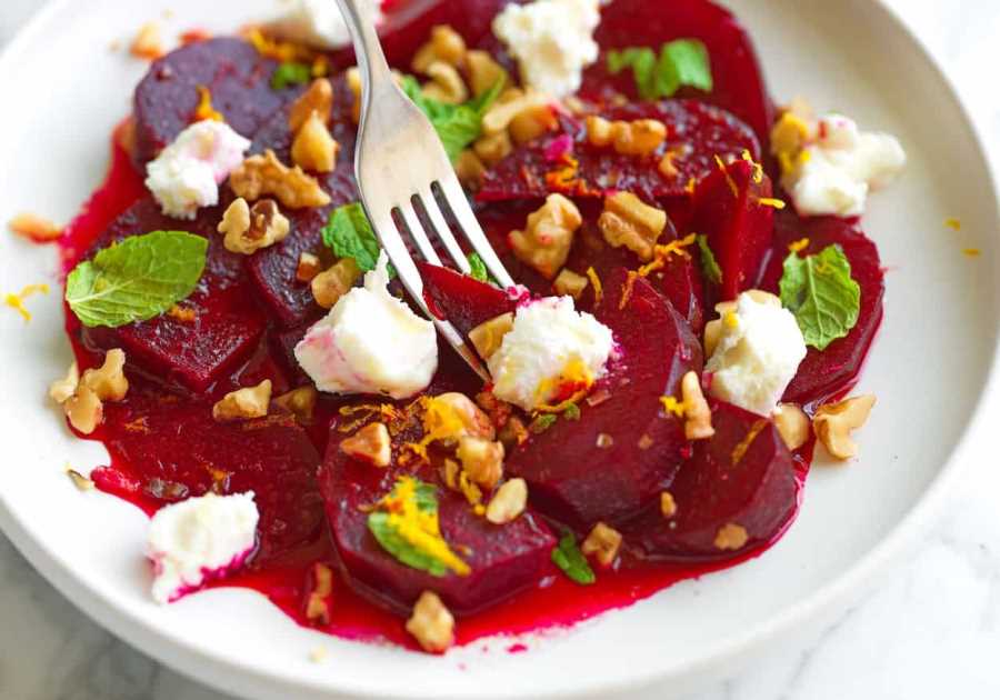 Roasted Beetroot Salad with Goat Cheese