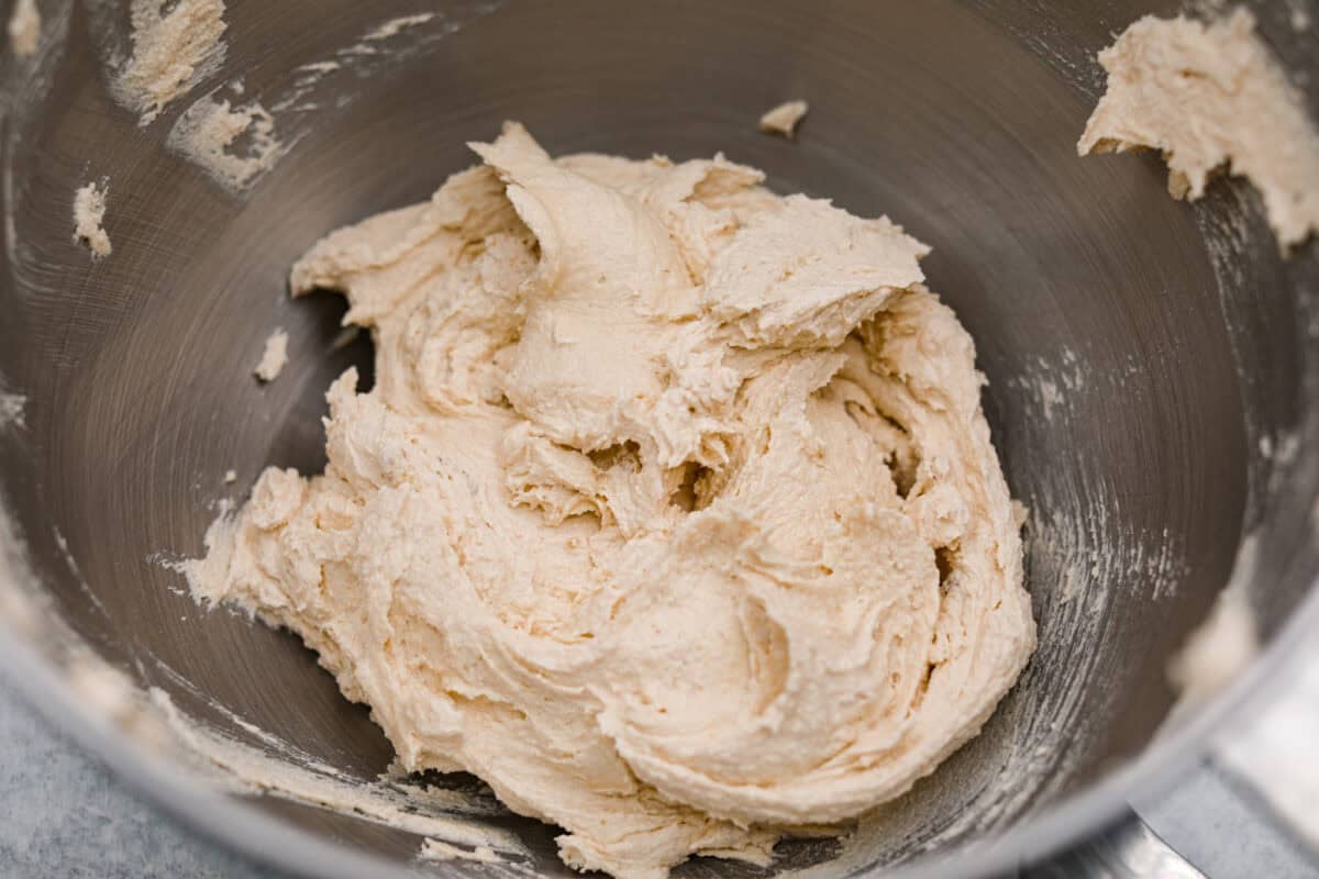 Butter and sugar creamed together. 