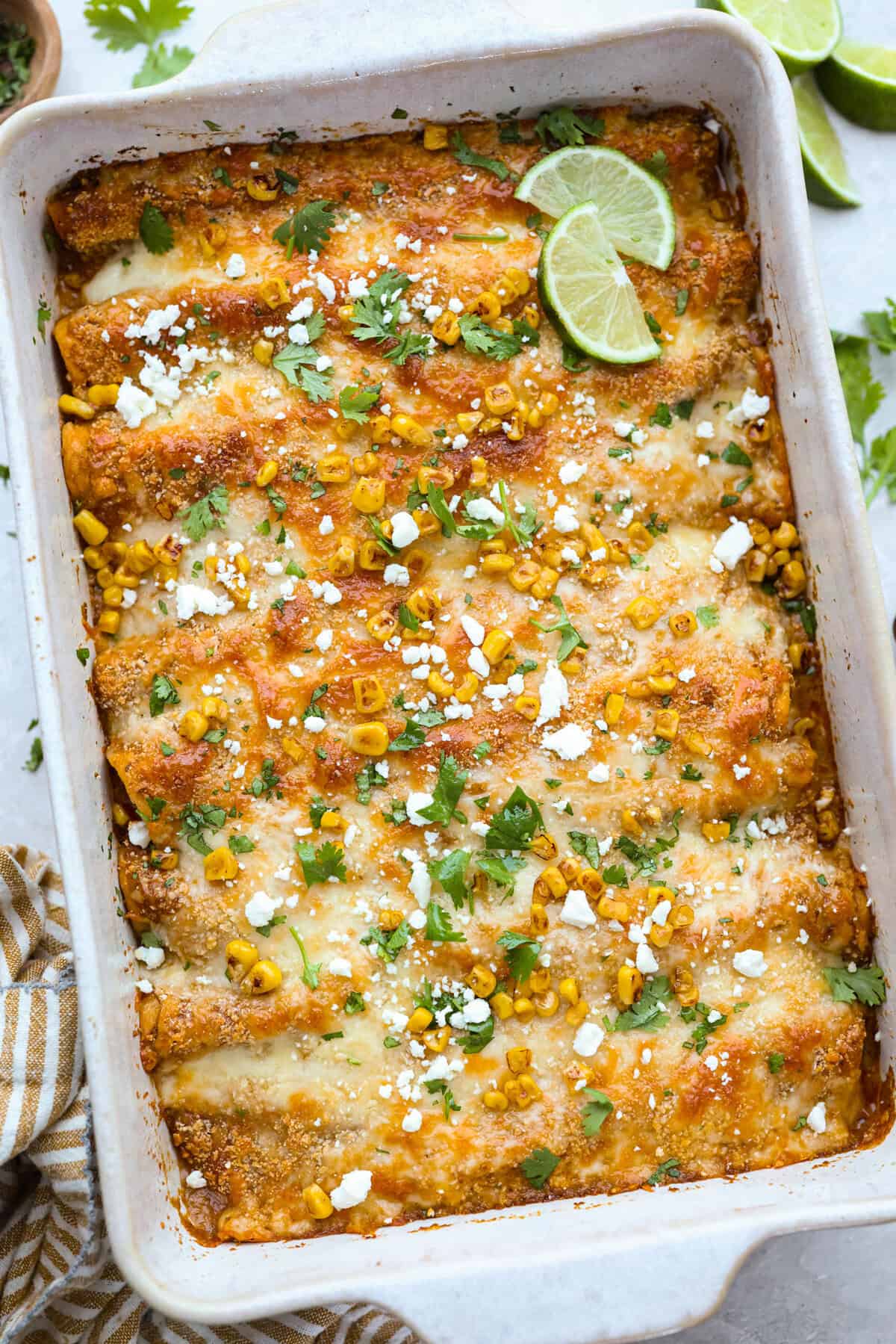 Street Corn Hen Enchiladas