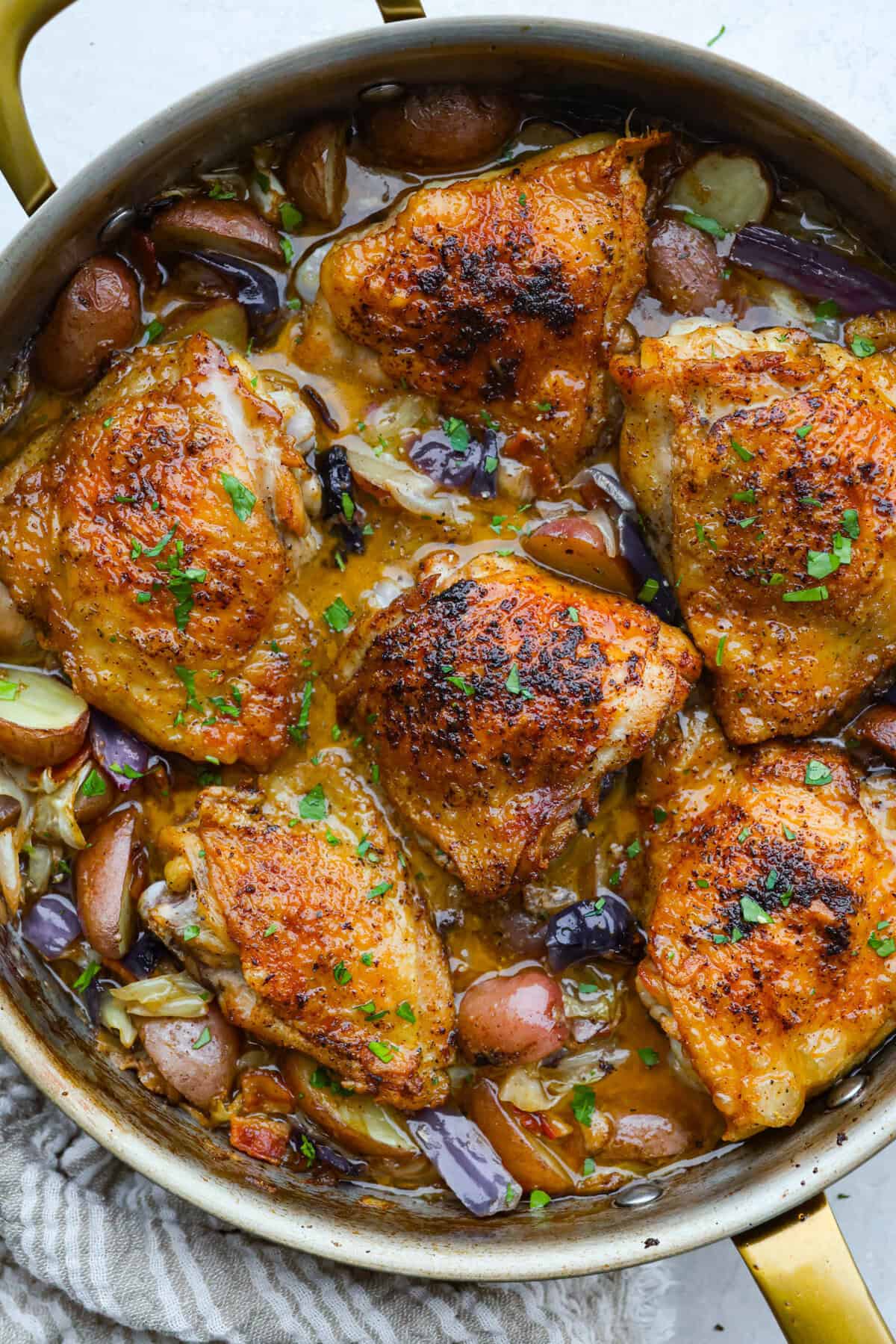 One Pan Creamy Pepperoncini Poultry