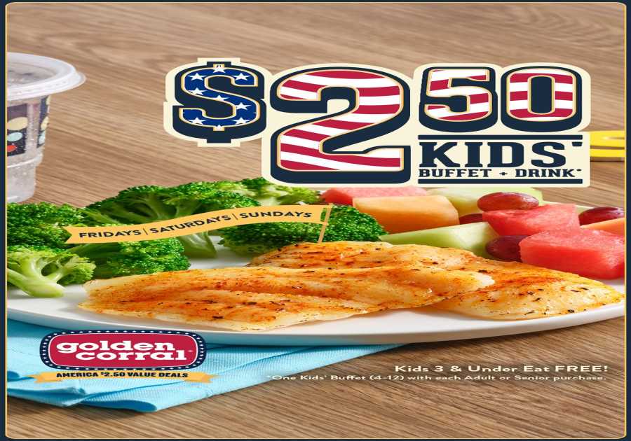 Golden Corral Announces Amazing $2.50 Kids Buffet Back-to-School Offer Available Every Fri/Sat/Sun Until Aug. 30
