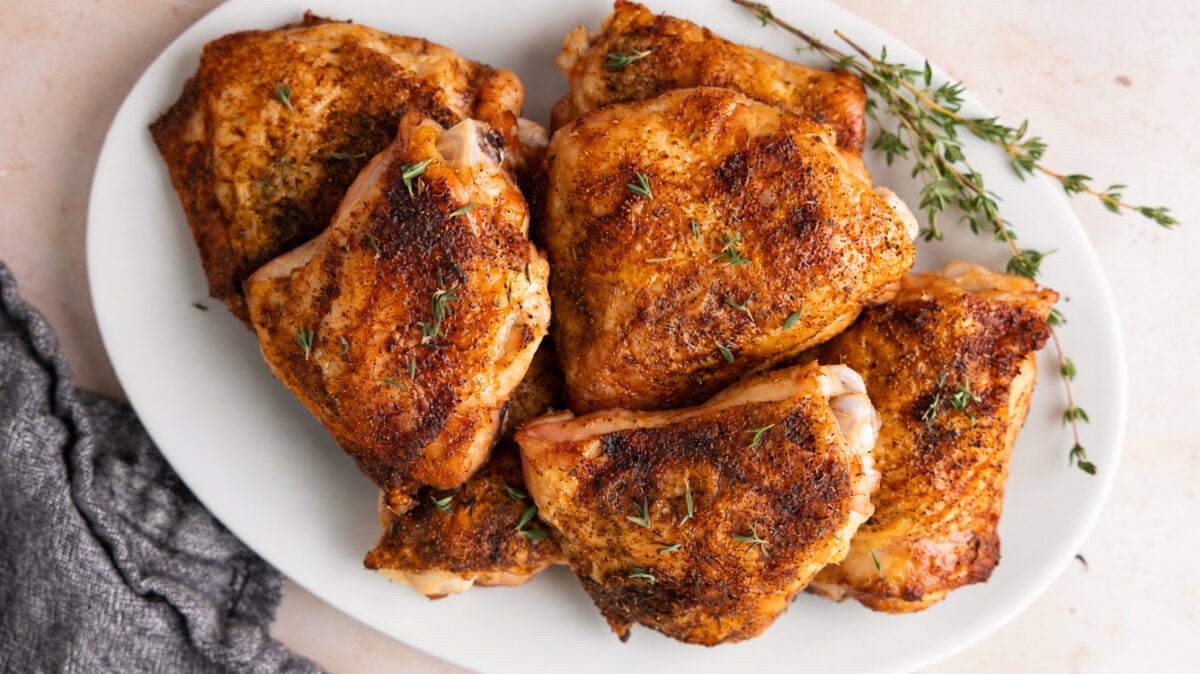 Crispy Baked Chicken Thighs