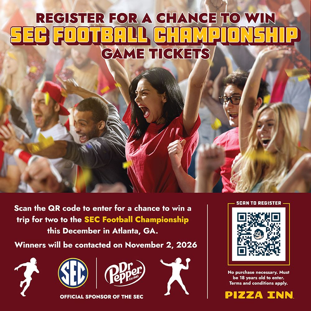 Pizza Inn and Dr Pepper Bring Back the Pepp Rally with SEC Championship Sweepstakes, Sending One Winner to Atlanta