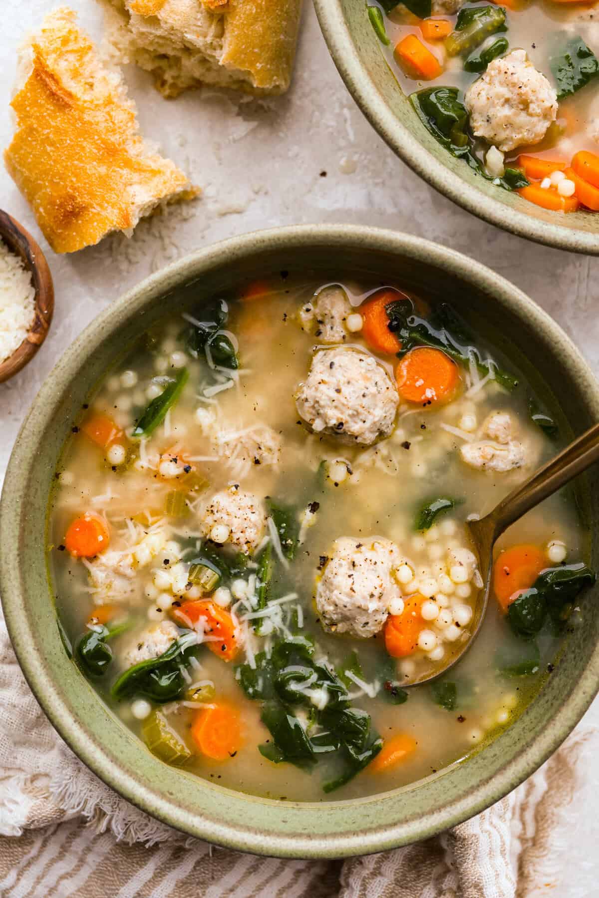 Traditional Italian Wedding Celebration Soup