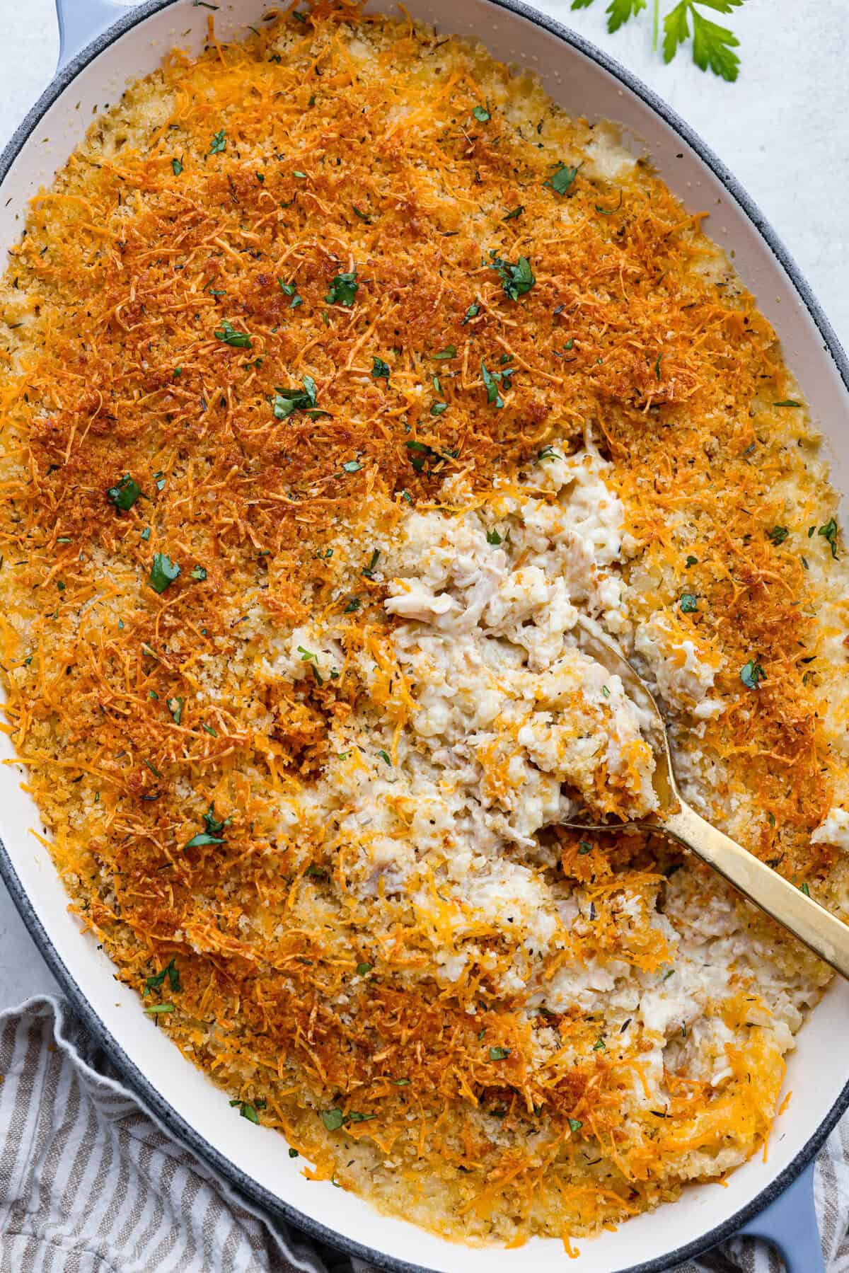 French Onion Hen and Rice Covered Dish
