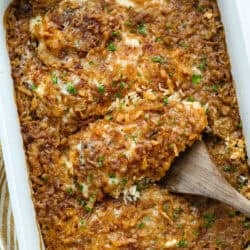 French Onion Chicken and Rice Covered Dish