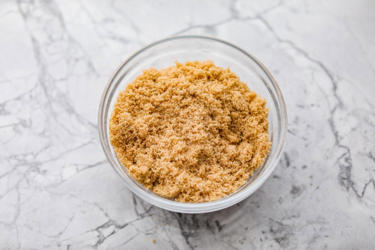 Bowl of brown sugar and seasonings.