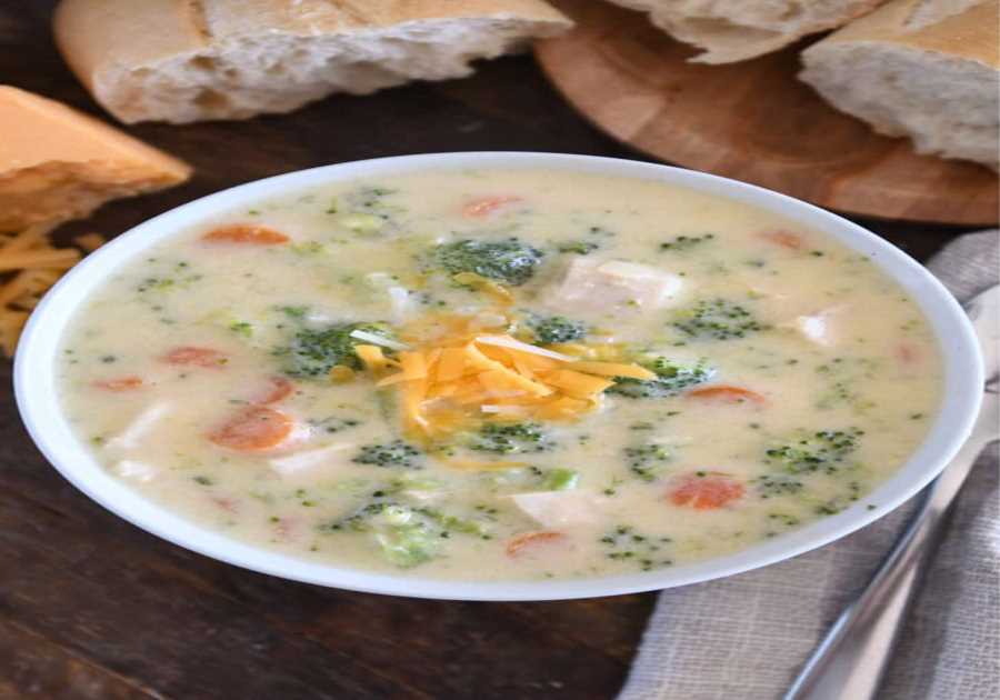 Cheesy Broccoli Hen Soup