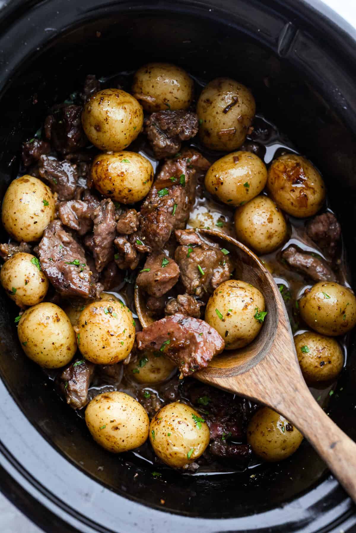 Slow Stove Steak and Potatoes