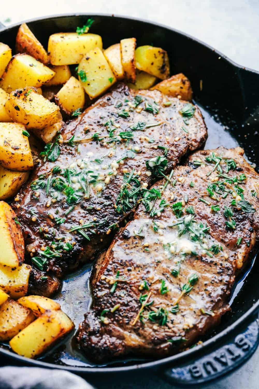 Slow Stove Steak and Potatoes