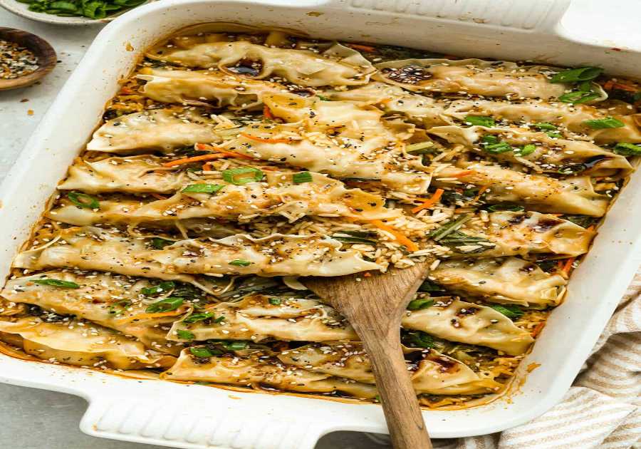 Potsticker and Rice Bake